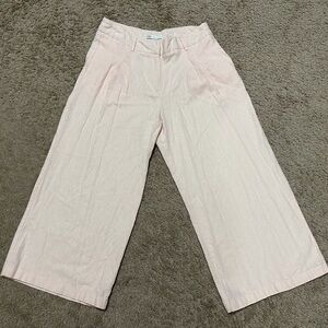 Cato Light Pink Wide-Leg Capris F-30